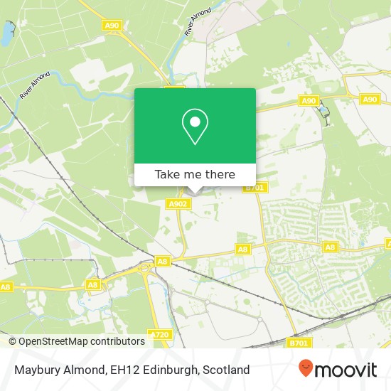 Maybury Almond, EH12 Edinburgh map