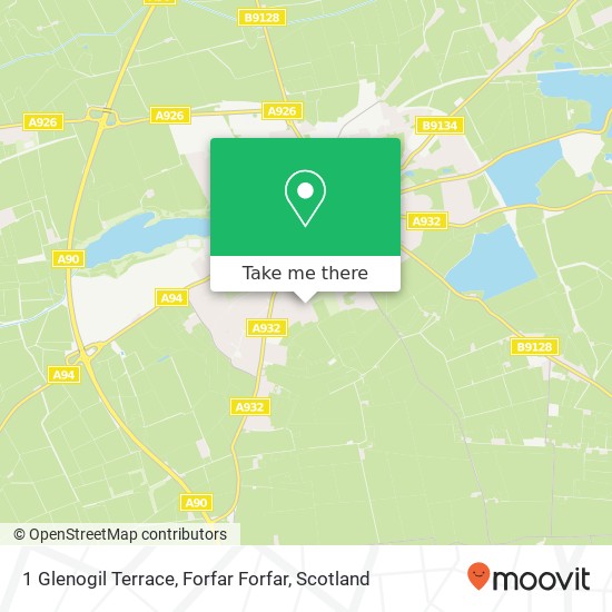 1 Glenogil Terrace, Forfar Forfar map