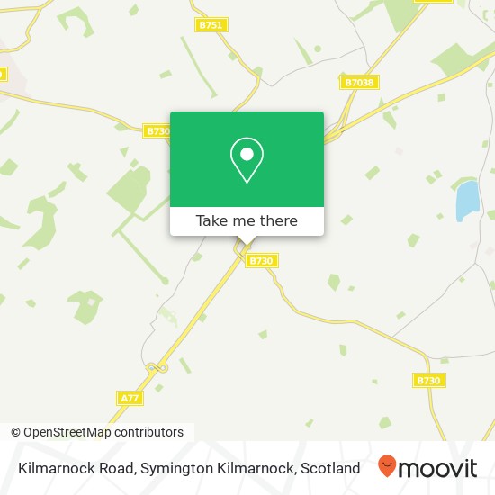 Kilmarnock Road, Symington Kilmarnock map