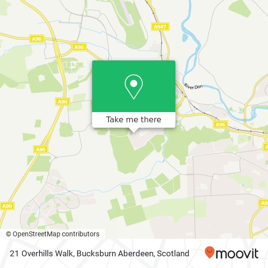 21 Overhills Walk, Bucksburn Aberdeen map