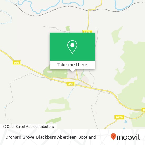 Orchard Grove, Blackburn Aberdeen map