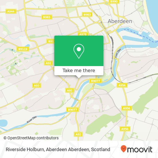 Riverside Holburn, Aberdeen Aberdeen map
