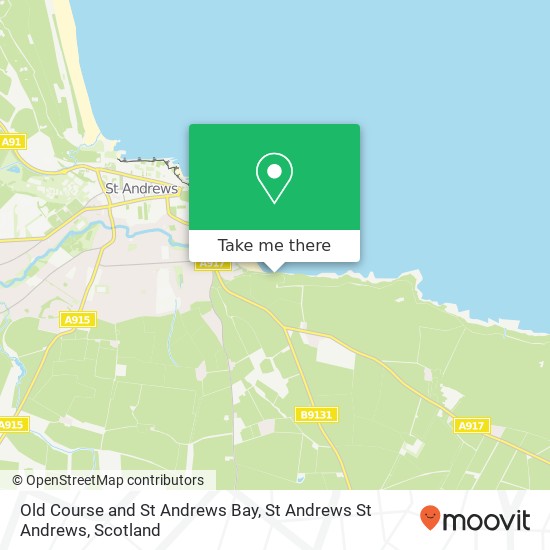 Old Course and St Andrews Bay, St Andrews St Andrews map