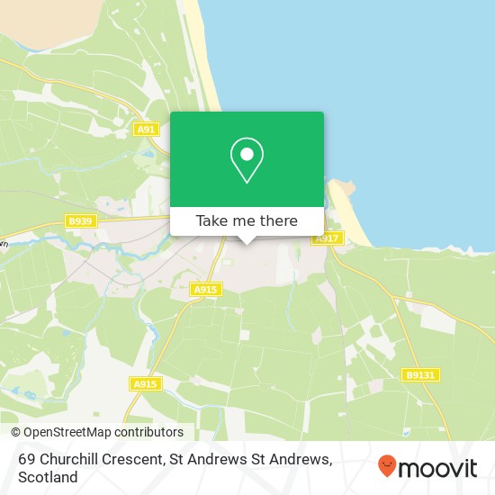 69 Churchill Crescent, St Andrews St Andrews map