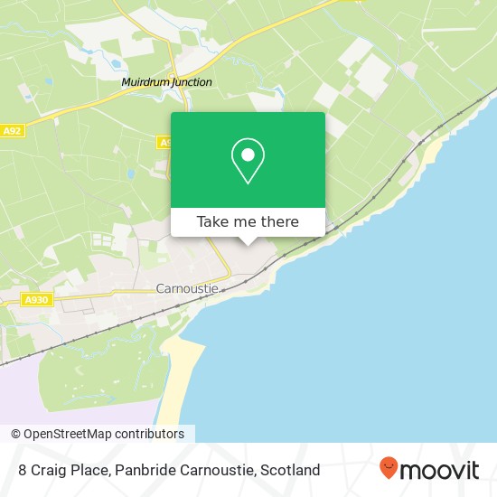8 Craig Place, Panbride Carnoustie map