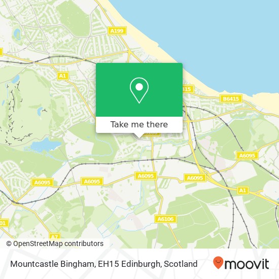 Mountcastle Bingham, EH15 Edinburgh map