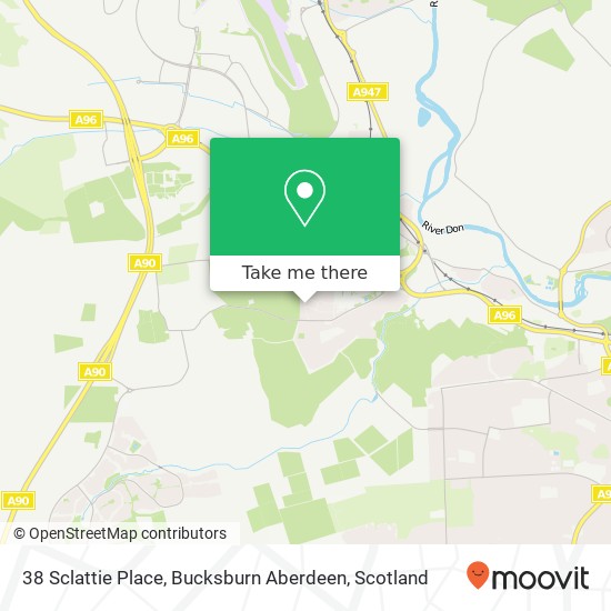 38 Sclattie Place, Bucksburn Aberdeen map
