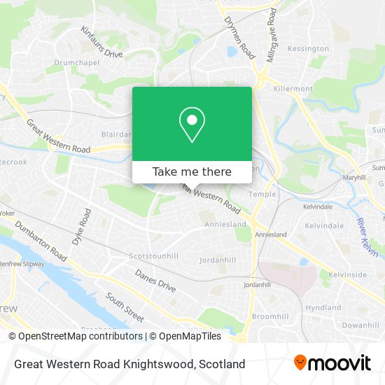 Great Western Road Knightswood map