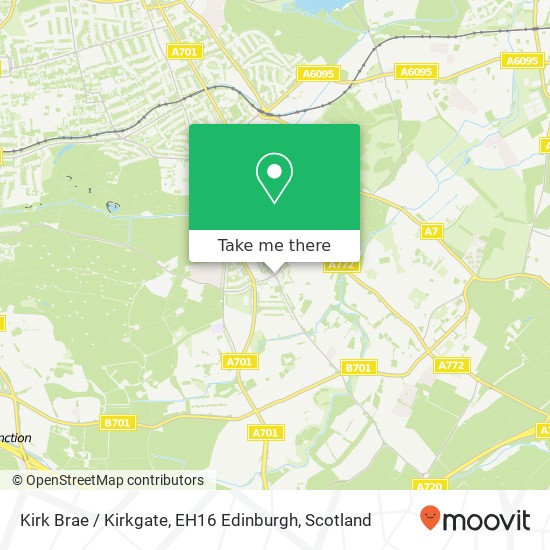 Kirk Brae / Kirkgate, EH16 Edinburgh map