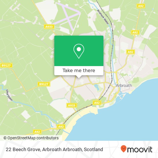 22 Beech Grove, Arbroath Arbroath map