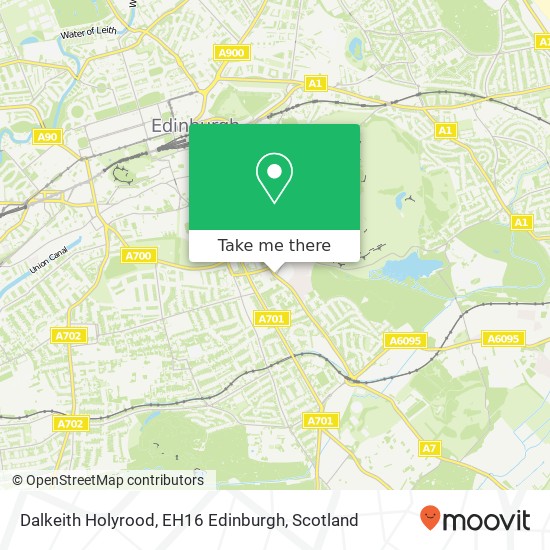 Dalkeith Holyrood, EH16 Edinburgh map