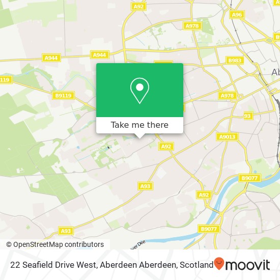 22 Seafield Drive West, Aberdeen Aberdeen map