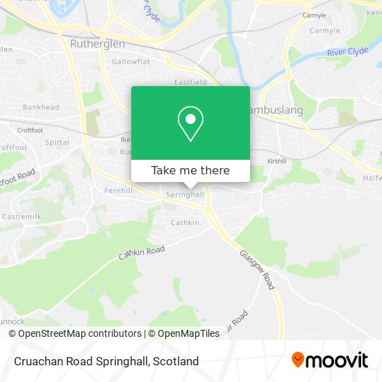 Cruachan Road Springhall map