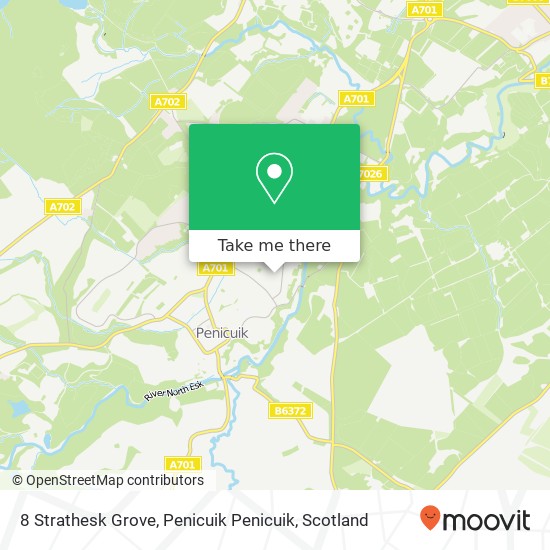 8 Strathesk Grove, Penicuik Penicuik map