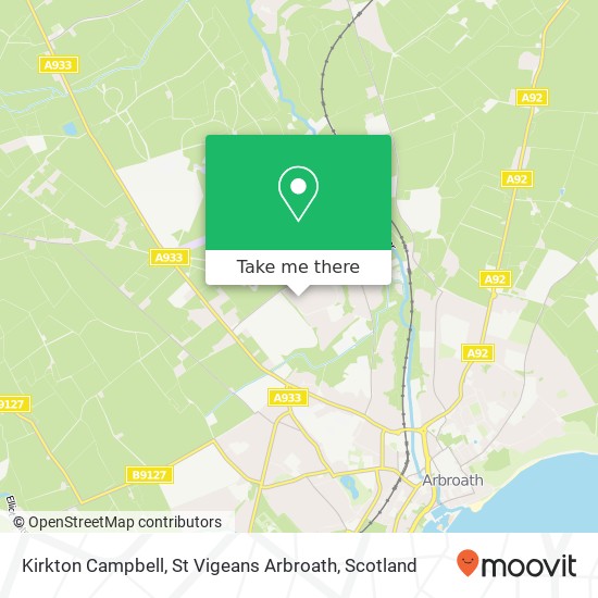 Kirkton Campbell, St Vigeans Arbroath map