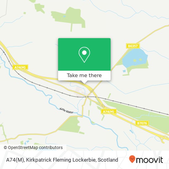 A74(M), Kirkpatrick Fleming Lockerbie map