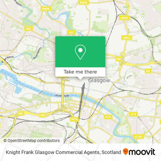 Knight Frank Glasgow Commercial Agents map