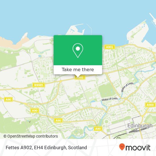 Fettes A902, EH4 Edinburgh map