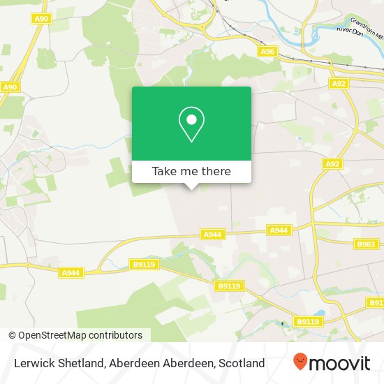 Lerwick Shetland, Aberdeen Aberdeen map