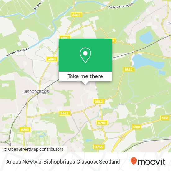 Angus Newtyle, Bishopbriggs Glasgow map