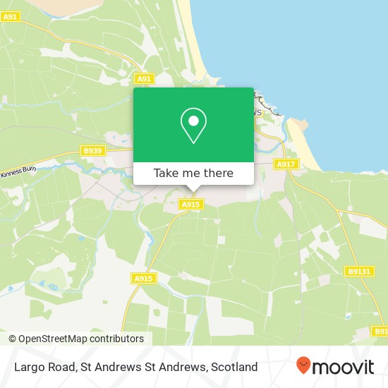 Largo Road, St Andrews St Andrews map