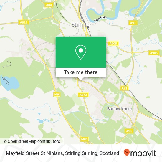 Mayfield Street St Ninians, Stirling Stirling map