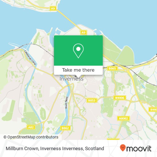 Millburn Crown, Inverness Inverness map