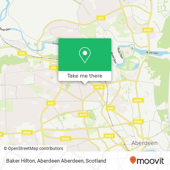 Baker Hilton, Aberdeen Aberdeen map