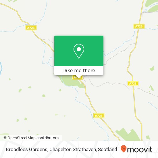 Broadlees Gardens, Chapelton Strathaven map