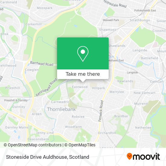 Stoneside Drive Auldhouse map