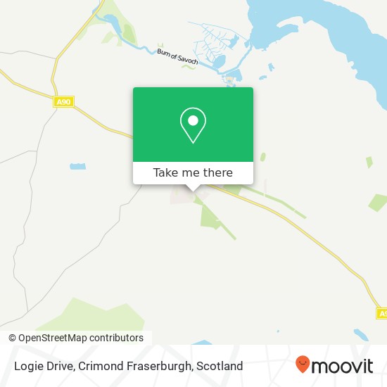 Logie Drive, Crimond Fraserburgh map