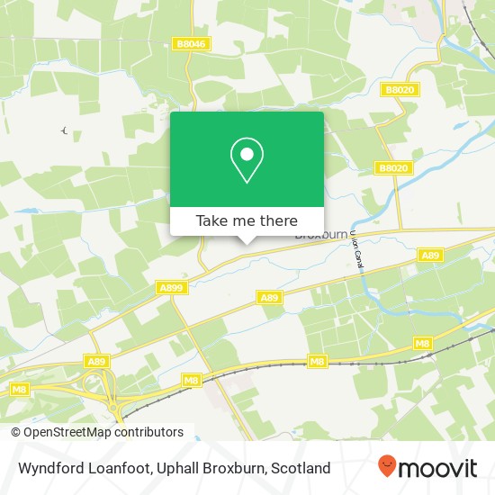 Wyndford Loanfoot, Uphall Broxburn map