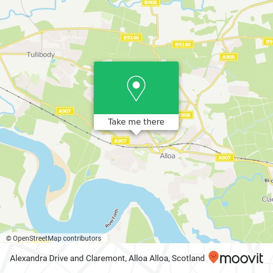 Alexandra Drive and Claremont, Alloa Alloa map