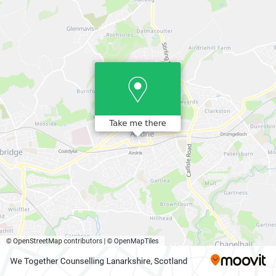 We Together Counselling Lanarkshire map