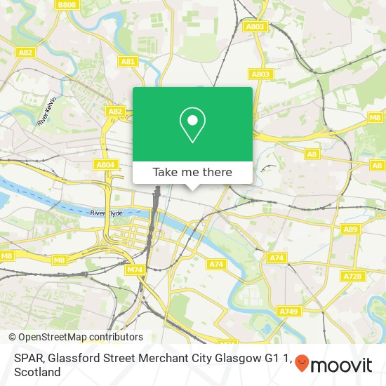 SPAR, Glassford Street Merchant City Glasgow G1 1 map