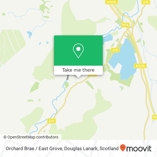 Orchard Brae / East Grove, Douglas Lanark map