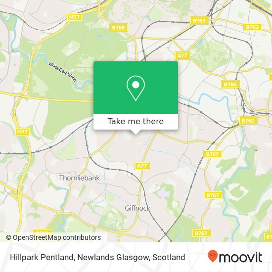 Hillpark Pentland, Newlands Glasgow map