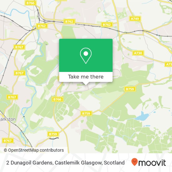 2 Dunagoil Gardens, Castlemilk Glasgow map