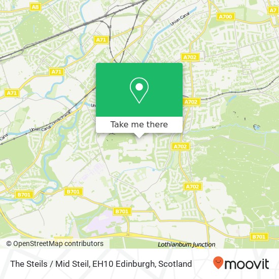 The Steils / Mid Steil, EH10 Edinburgh map