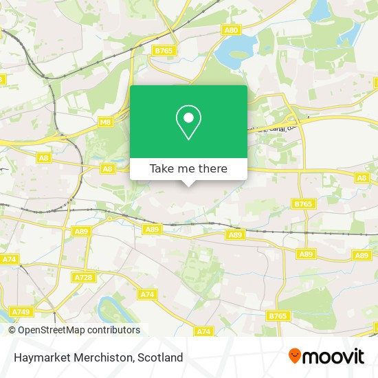 Haymarket Merchiston map