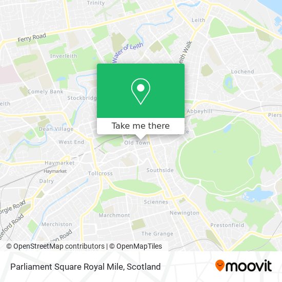 Parliament Square Royal Mile map