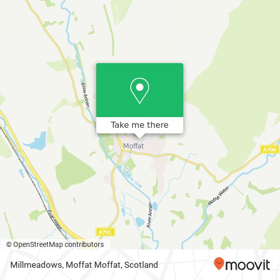 Millmeadows, Moffat Moffat map