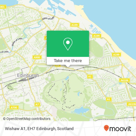 Wishaw A1, EH7 Edinburgh map