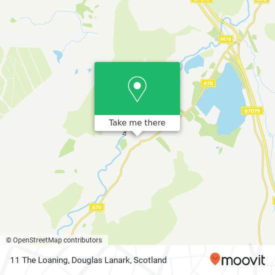 11 The Loaning, Douglas Lanark map