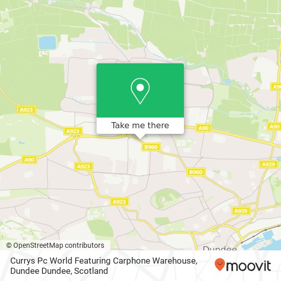 Currys Pc World Featuring Carphone Warehouse, Dundee Dundee map
