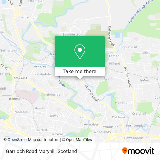 Garrioch Road Maryhill map