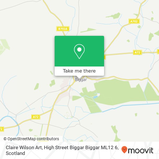 Claire Wilson Art, High Street Biggar Biggar ML12 6 map