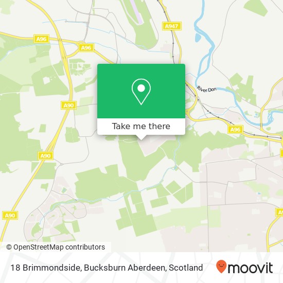 18 Brimmondside, Bucksburn Aberdeen map