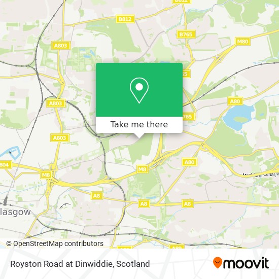 Royston Road at Dinwiddie map