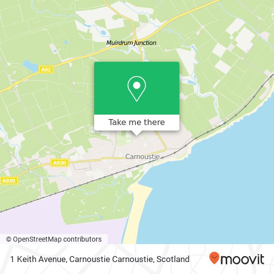 1 Keith Avenue, Carnoustie Carnoustie map